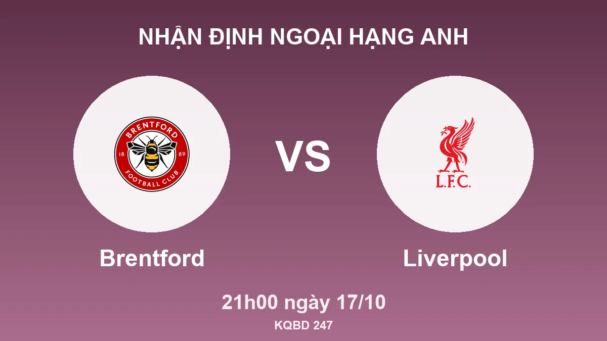 Nhận định Ngoại hạng Anh Brentford vs Liverpool, 21h00 ngày 17/10
