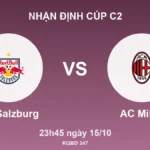Nhận định Cúp C2 RB Salzburg vs AC Milan, 23h45 ngày 15/10